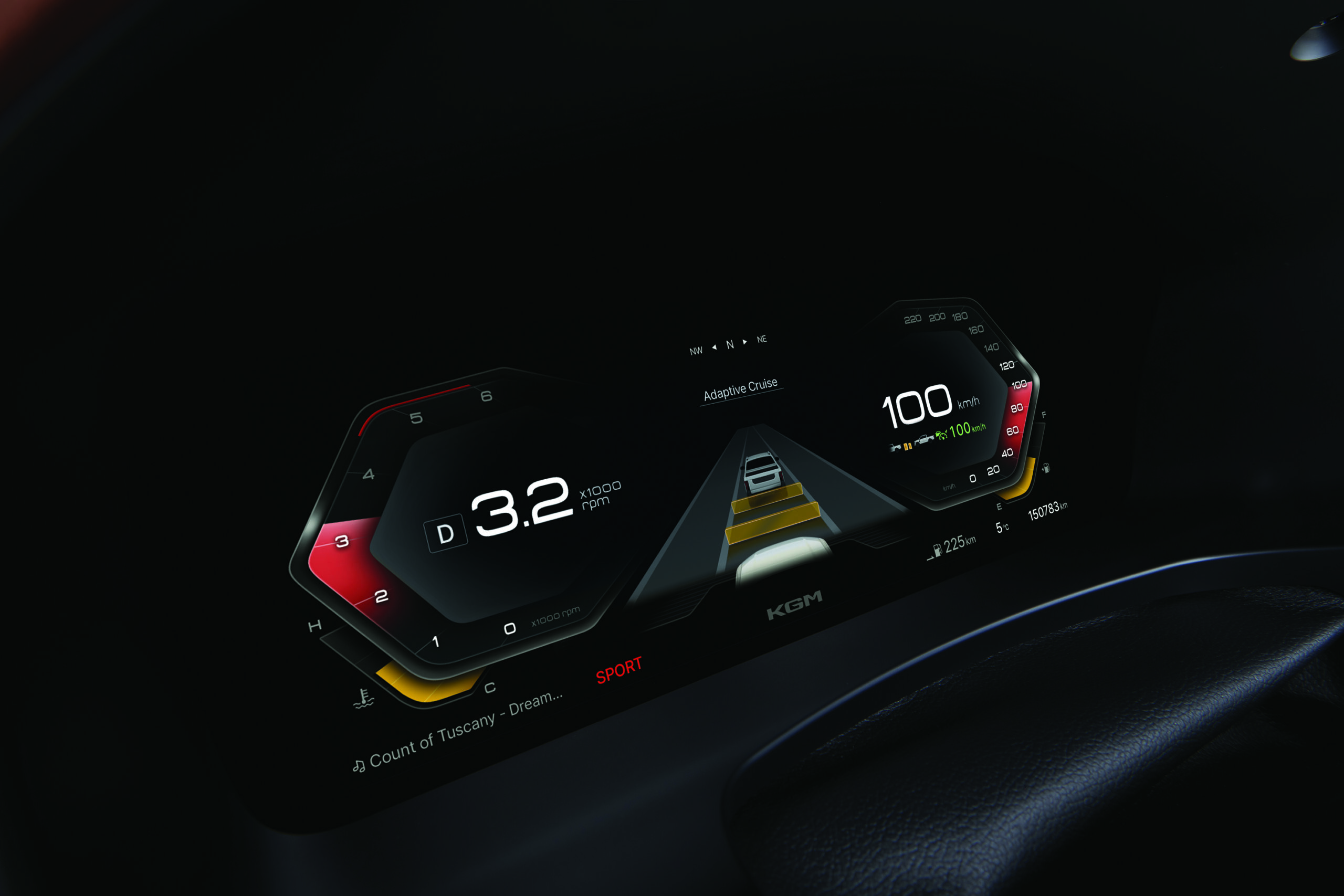 13P_Q300_EU LHD_12.3-inch Digital Cluster